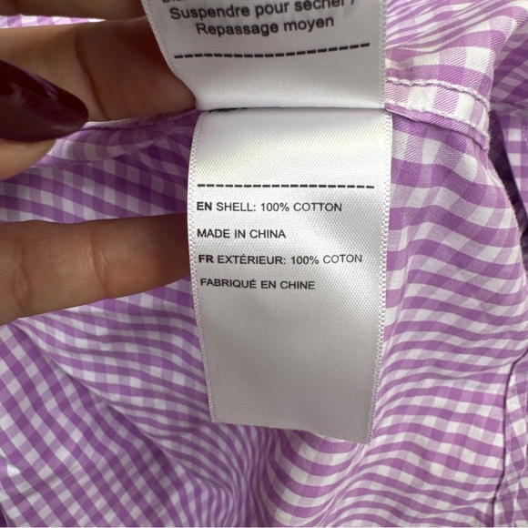 UNTUCKit Men's Lavender Checkered Button Down Meursault Shirt Size XXL - Picture 14 of 14